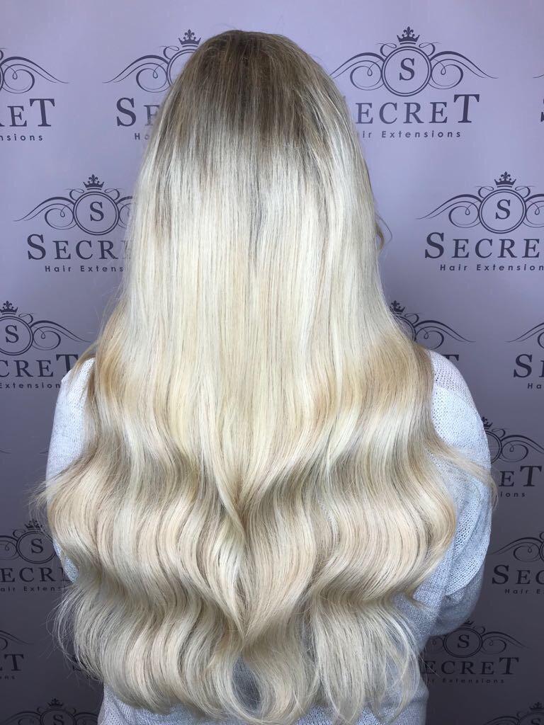 Secret Halo Hair Extensions - Platinum Blonde #60A | Secret Hair Extensions