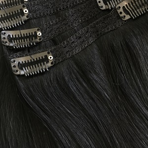 Clip In Hair Extensions Jet Black 1