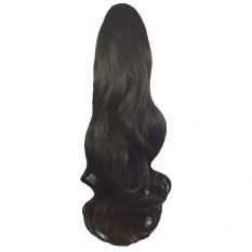 synthetic clip in ponytail black